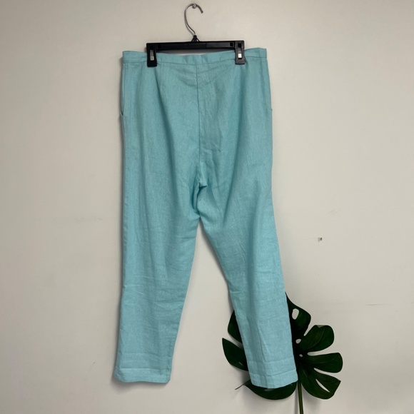 UO urban renewal blue linen pants - Picture 4 of 6